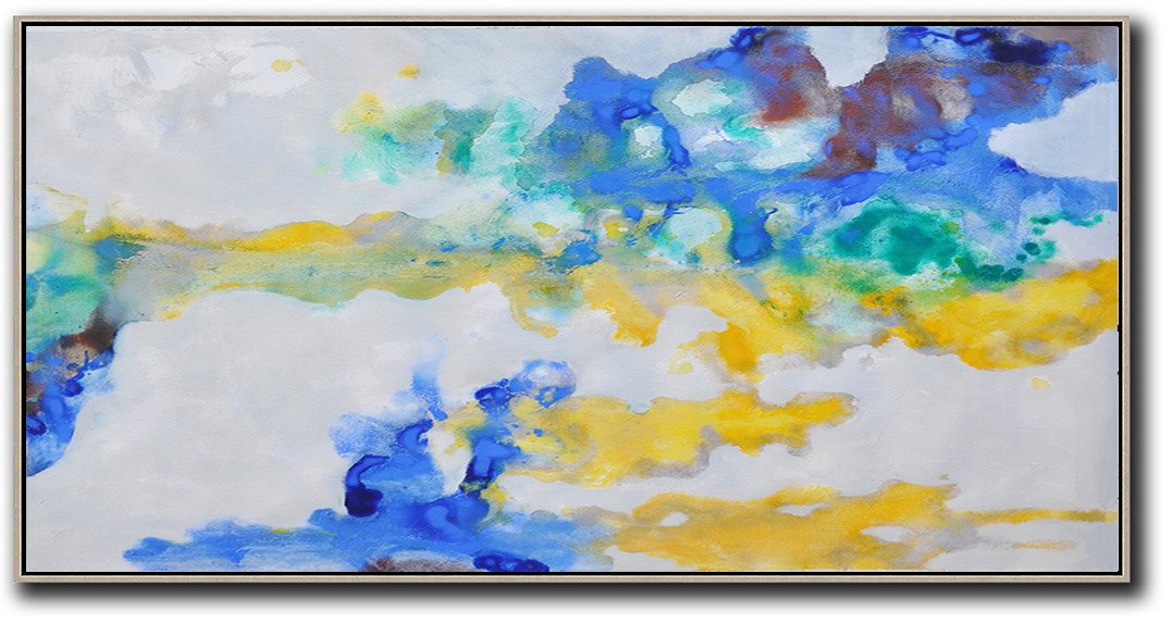 Panoramic Abstract Oil Art #LX44D - Click Image to Close